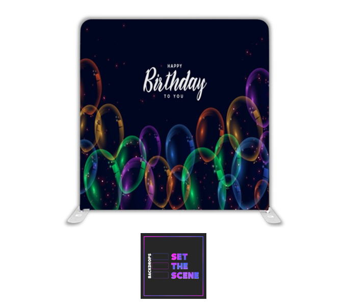 Birthday Colourful Balloons Pillowcase Backdrop Cover
