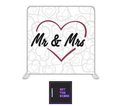 Mr & Mrs Pillowcase Backdrop Cover