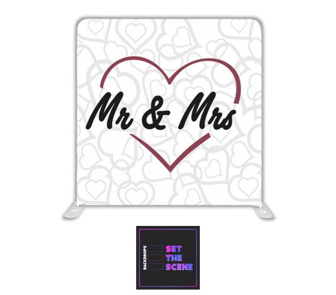 Mr & Mrs Pillowcase Backdrop Cover