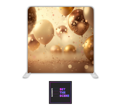 Golden Balloons Pillowcase Backdrop Cover