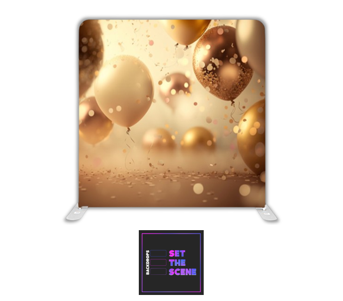 Golden Balloons Pillowcase Backdrop Cover