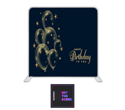 Elegant Birthday Pillowcase Backdrop Cover