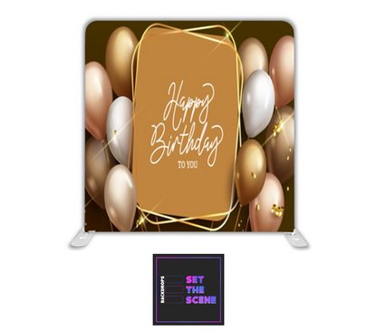 Golden Birthday Pillowcase Backdrop Cover
