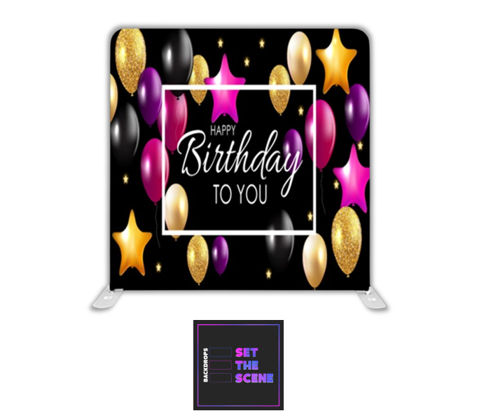 Happy Birthday Pillowcase Backdrop Cover