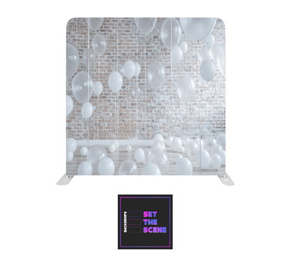 White Balloons Pillowcase Backdrop Cover