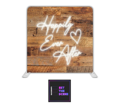 Happily Ever After on Rustic Pillowcase Backdrop Cover