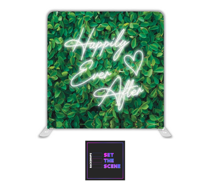 Happily Ever After on Spiraea Leaves Pillowcase Backdrop Cover