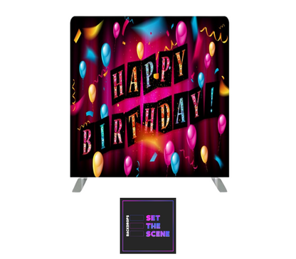 Happy Birthday Pillowcase Backdrop Cover