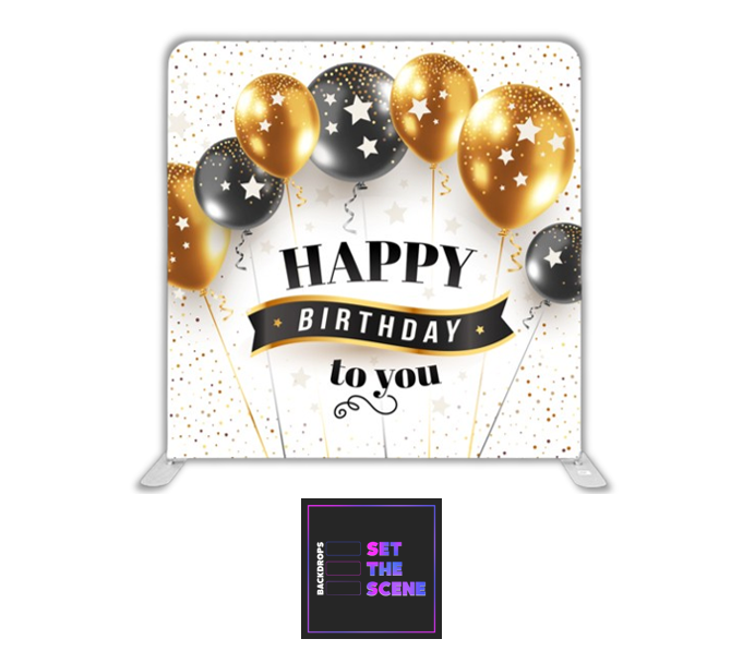 Happy Birthday Pillowcase Backdrop Cover