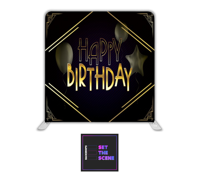 Happy Birthday Pillowcase Backdrop Cover