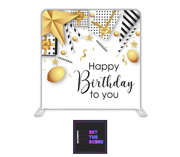 Happy Birthday Pillowcase Backdrop Cover