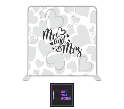 Mr & Mrs Pillowcase Backdrop Cover