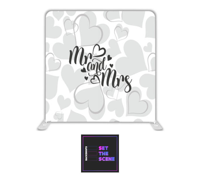Mr & Mrs Pillowcase Backdrop Cover