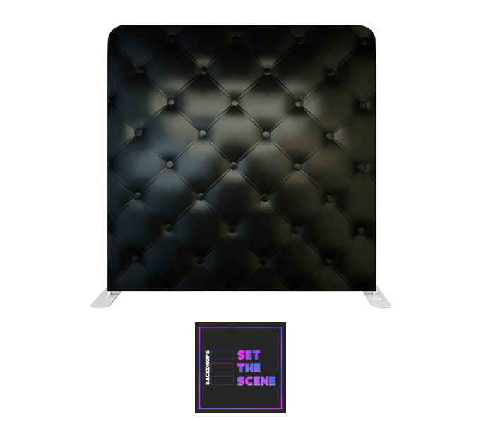 Black Chesterfield Pillowcase Backdrop Cover
