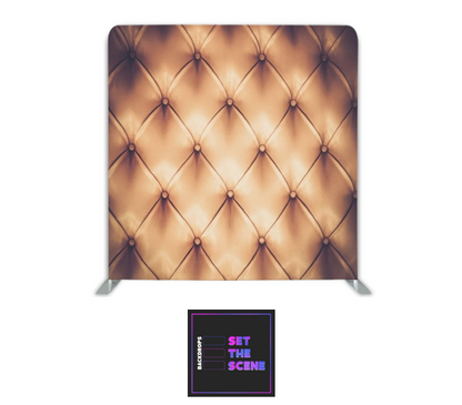 Leather Effect Chesterfield Pillowcase Backdrop Cover
