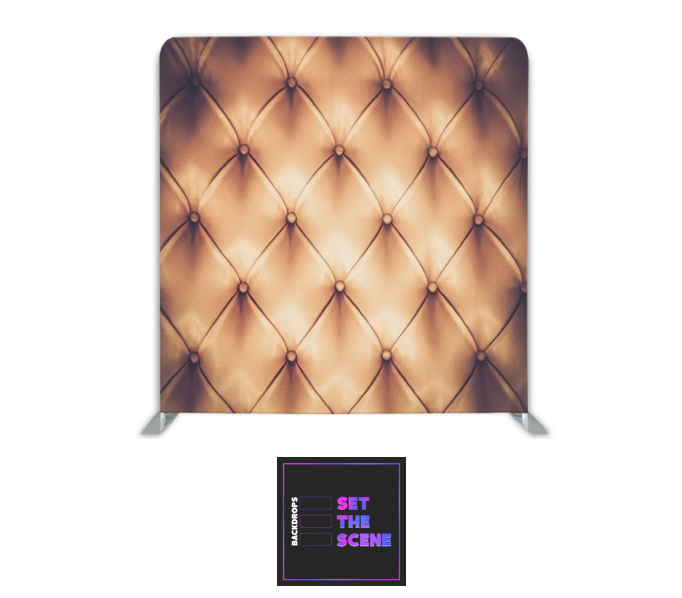 Leather Effect Chesterfield Pillowcase Backdrop Cover
