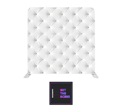 White Chesterfield Pillowcase Backdrop Cover