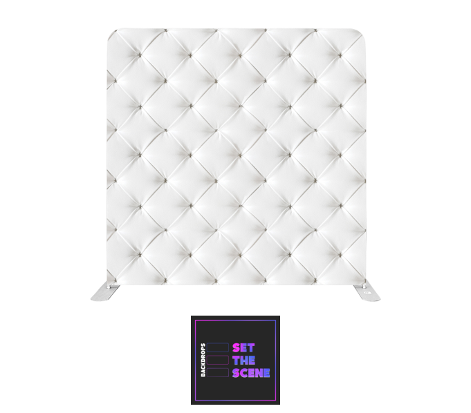 White Chesterfield Pillowcase Backdrop Cover