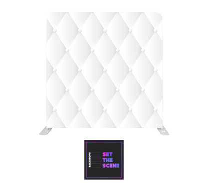 White Chesterfield Pillowcase Backdrop Cover