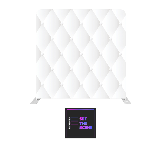 White Chesterfield Pillowcase Backdrop Cover