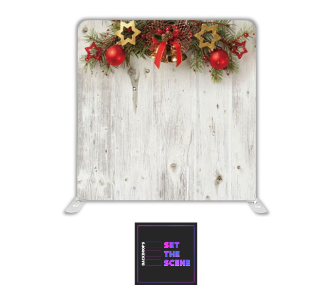 Rustic Christmas Pillowcase Backdrop Cover 