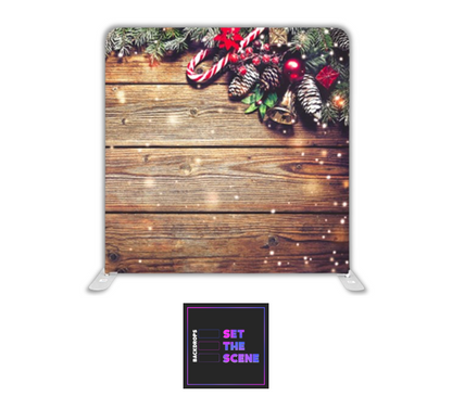 Rustic Christmas Pillowcase Backdrop Cover