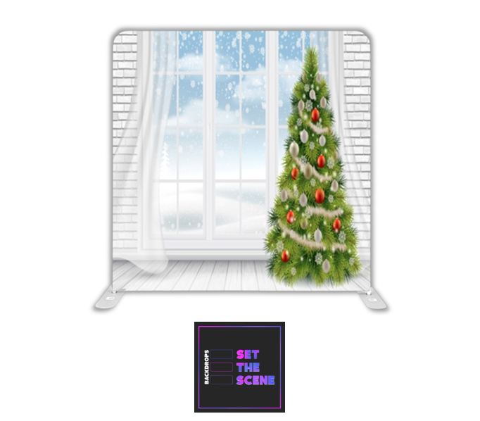 Christmas View Pillowcase Backdrop Cover