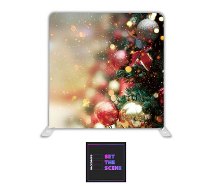 Bokeh Christmas Tree Pillowcase Backdrop Cover