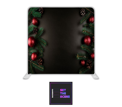 Garland on Black Pillowcase Backdrop Cover