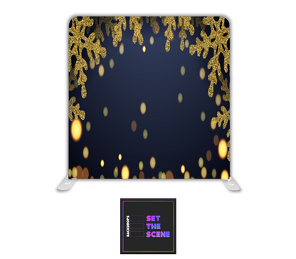 Golden Snowflakes Pillowcase Backdrop Cover