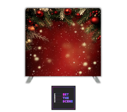 Red Christmas Pillowcase Backdrop Cover