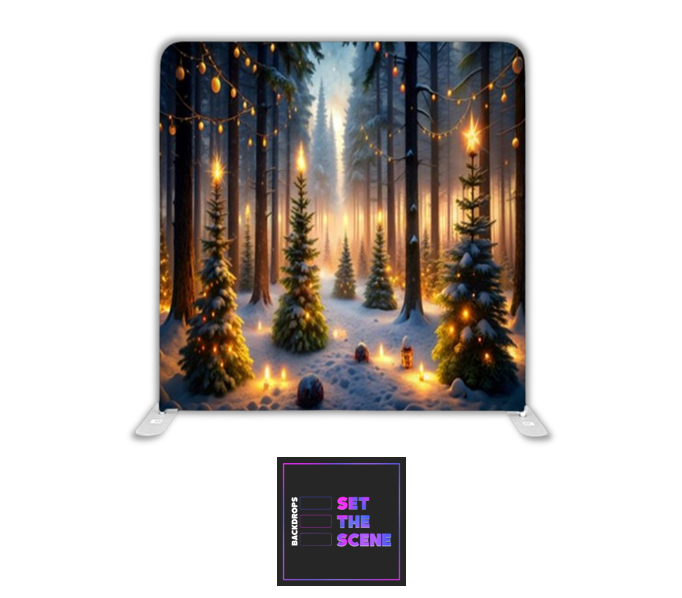 Christmas Forest Pillowcase Backdrop Cover