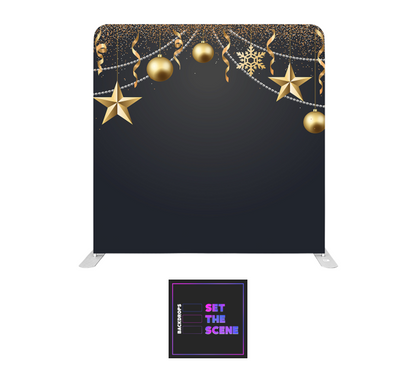Gold on Black Pillowcase Backdrop Cover