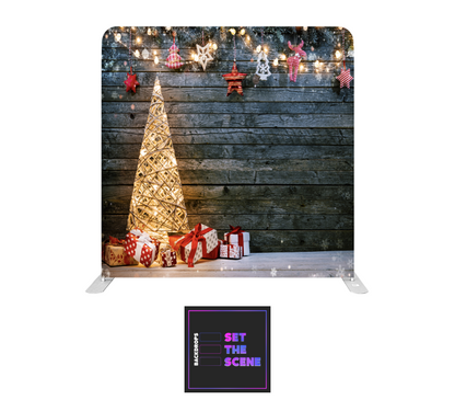 Christmas on Rustic Pillowcase Backdrop Cover