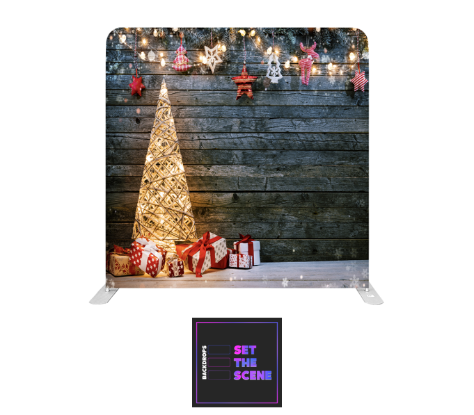 Christmas on Rustic Pillowcase Backdrop Cover