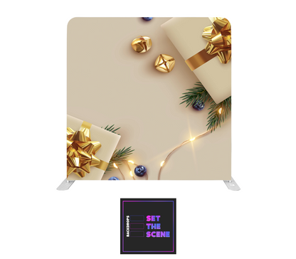 Golden Christmas Pillowcase Backdrop Cover