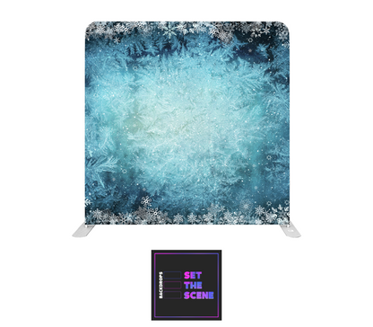 Blue Snowflakes Pillowcase Backdrop Cover