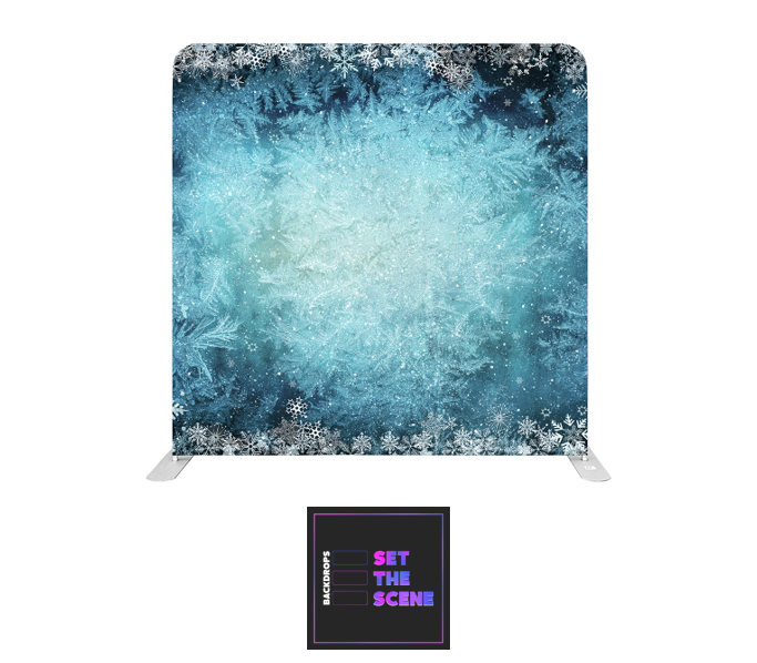 Blue Snowflakes Pillowcase Backdrop Cover
