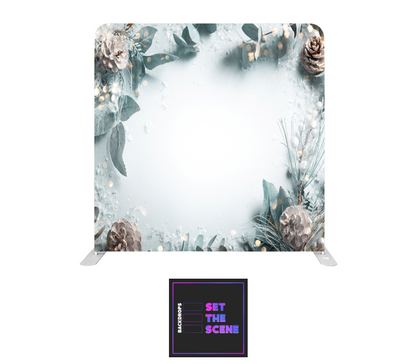 Snowy Garland Pillowcase Backdrop Cover
