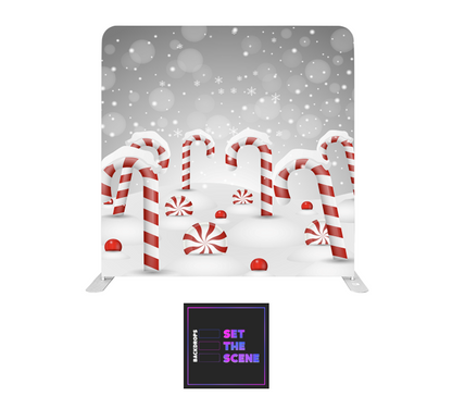 Candy Canes Pillowcase Backdrop Cover