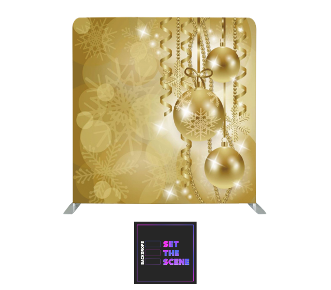 Golden Christmas Pillowcase Backdrop Cover