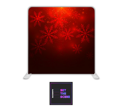 Red Snowflakes Pillowcase Backdrop Cover