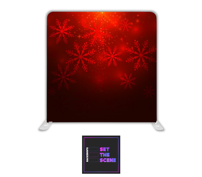 Red Snowflakes Pillowcase Backdrop Cover
