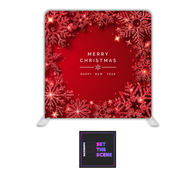 Red Merry Christmas Pillowcase Backdrop Cover
