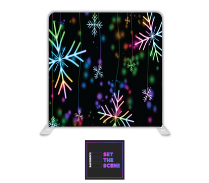 Colourful Snowflakes Pillowcase Backdrop Cover