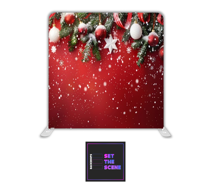 Red Christmas Pillowcase Backdrop Cover