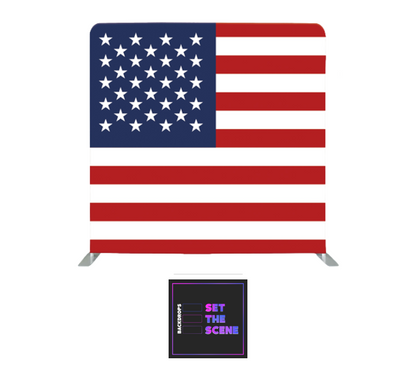 USA Flag Pillowcase Backdrop Cover