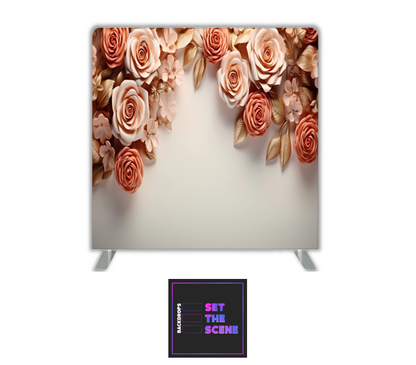 3D Pink Rose Pillowcase Backdrop Cover