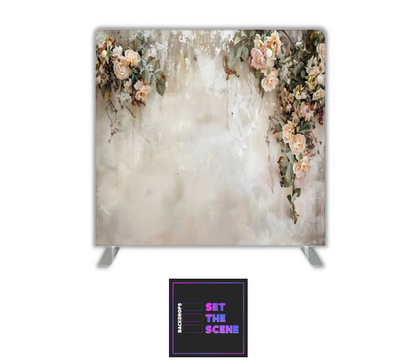 Vintage Flower Effect Pillowcase Backdrop Cover