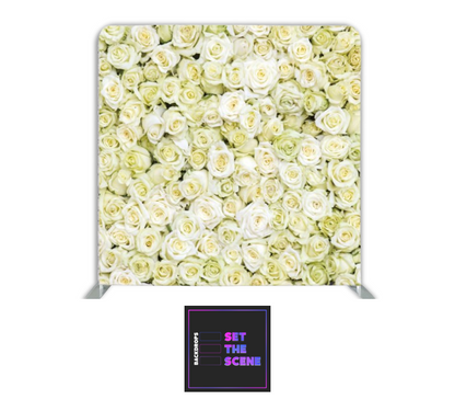 Cream Rose Pillowcase Backdrop Cover